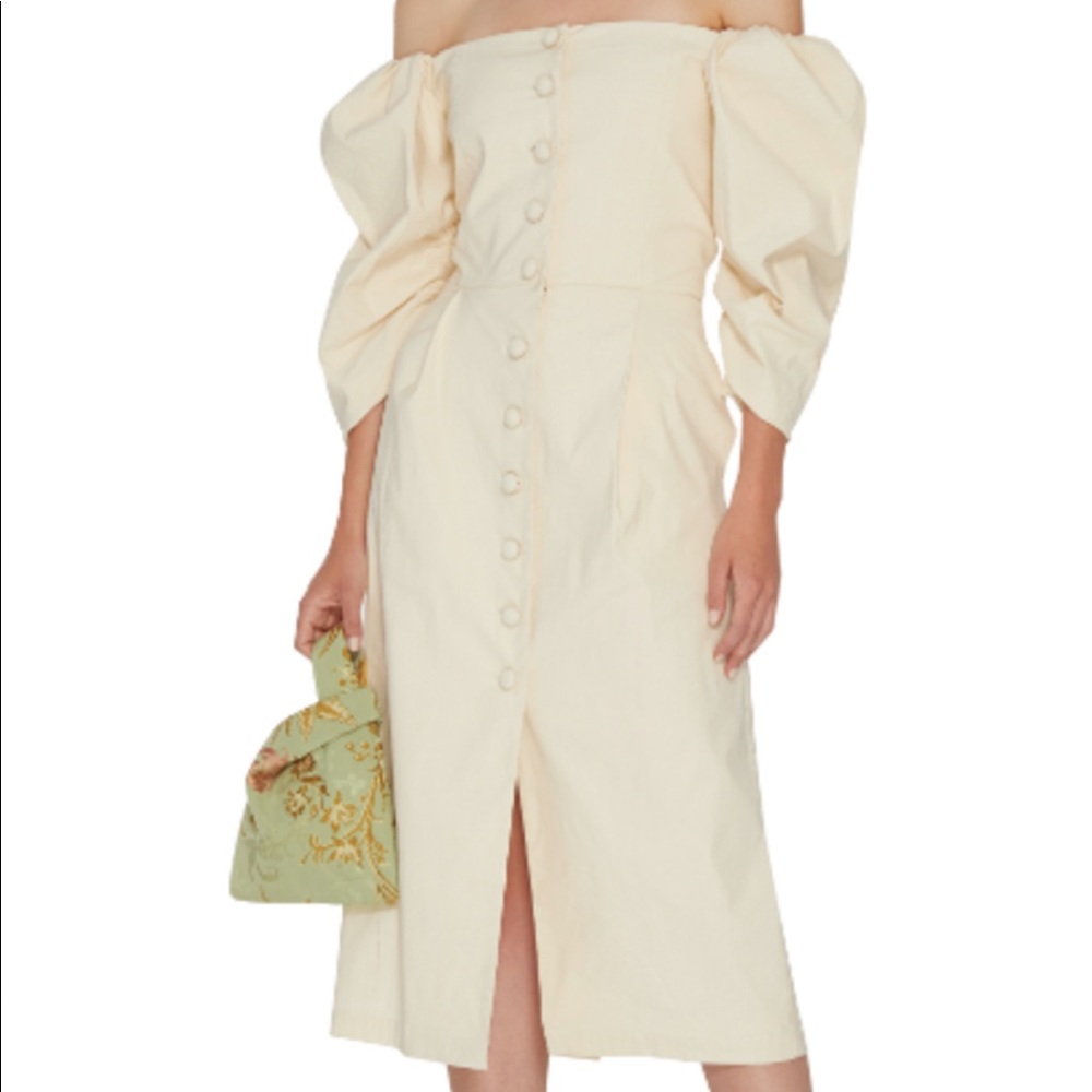 Sea New York Puff Sleeves Off-White Dress